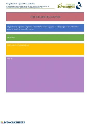 Textos instructivos