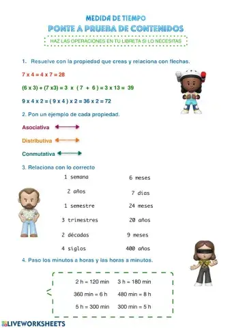 Ponte a prueba medidas de tiempo