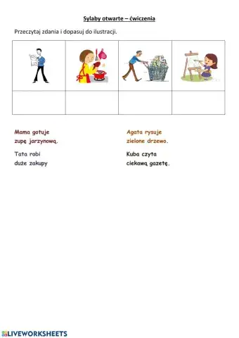 Czytanie sylab otwartych 4