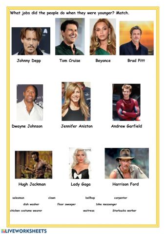 What did the people do when they were younger?