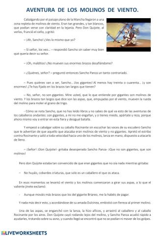 Comprensión lectura 5º