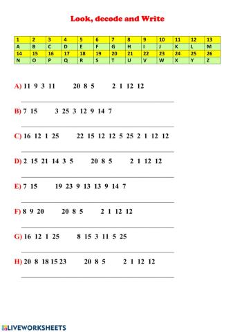 Look, decode and write