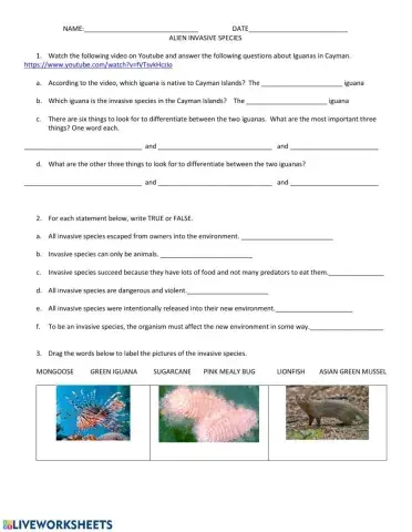 Invasive alien species