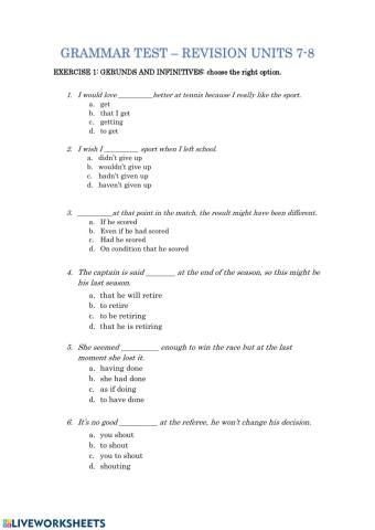 Revision test unit7-8
