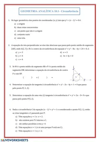 Geometria Analítica 10.1 - Circunferência