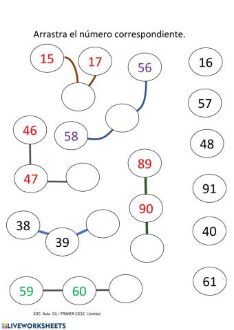 Completar serie numérica 0-100