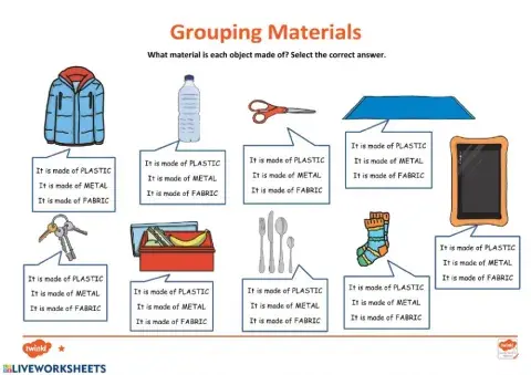 Grouping materials