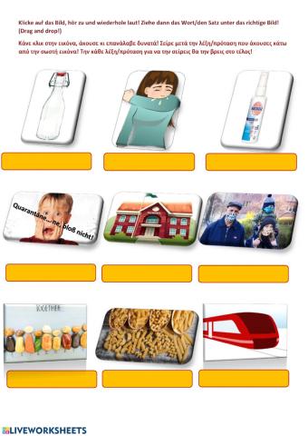 Wortschatz zum Lied Corona o na na