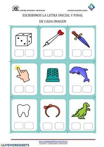 LETRA INICIAL Y FINAL