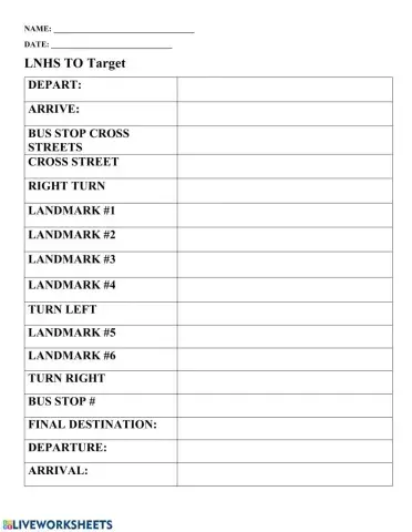 Lnhs to Target Week -5