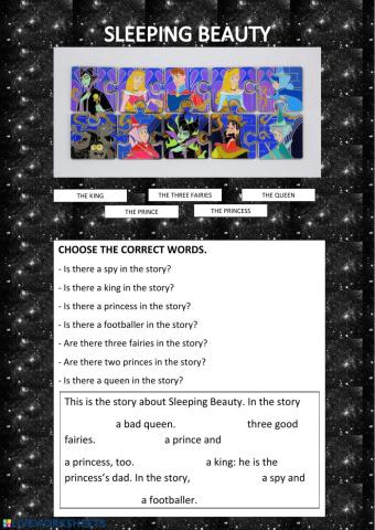 Sleeping beauty - there is - there are