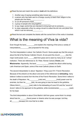 Viva la vida meaining