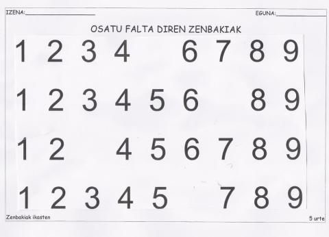Zenbakiak 0-9