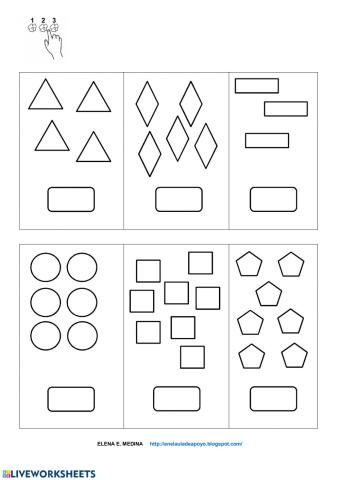 Cuenta y escribe el número