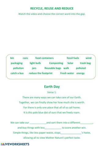 Earth day song