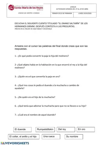 Cuento El enano saltarín