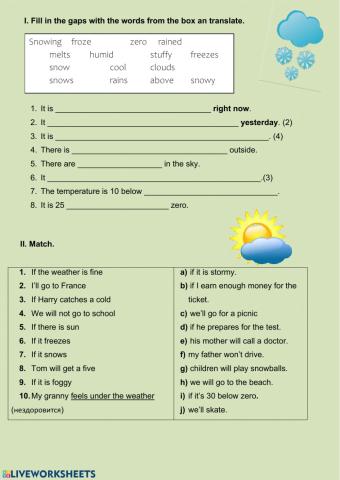 Weather, future, if-clause