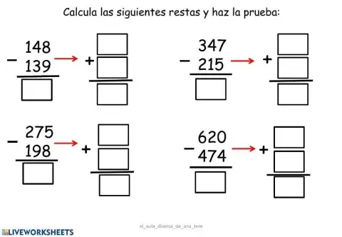 La A PRUEBA DE LA RESTA
