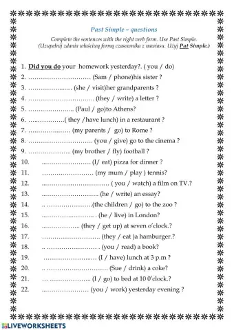 Past Simple - questions