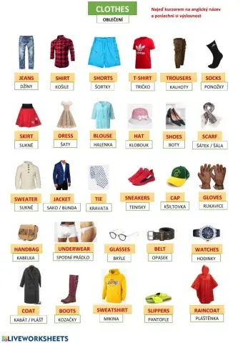 Clothes vocabulary