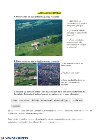 La población de España