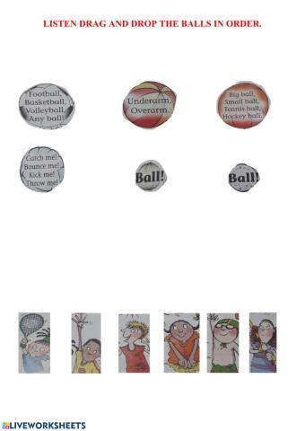 Listen. Drag and drop the balls