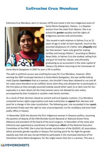 Eufrosina Cruz Mendoza