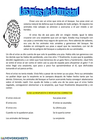 Las púas de la amistad