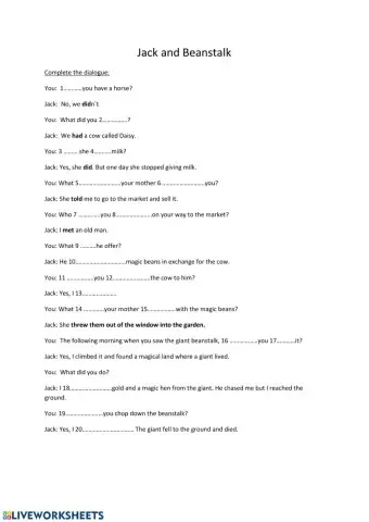 Jack and the Beanstalk