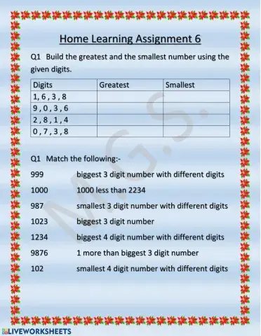 Building the numbers