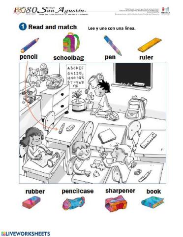 School objects ( matching)