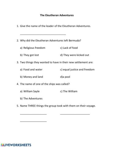 Eleutheran Adventurers