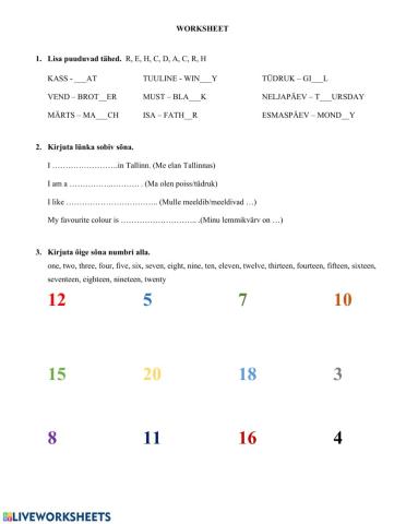 2nd Grade worksheet