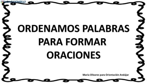 Ordenar frases
