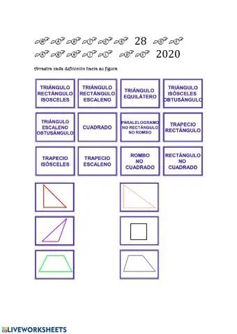 Clasificación de triángulos y cuadriláteros