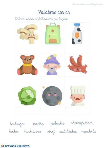 Palabras con ch