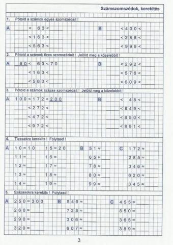 Számszomszédok, kerekítés