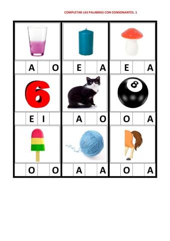 rellena consonantes 1