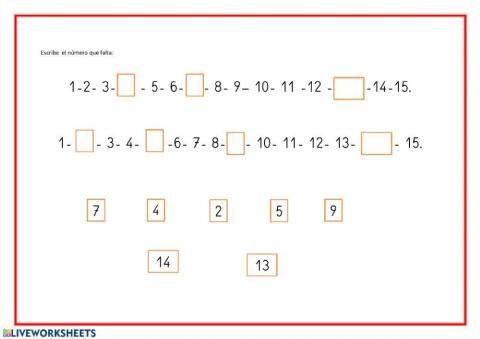 Encuentra el número que falta