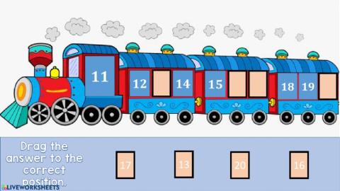 Missing Numbers 11 to 20