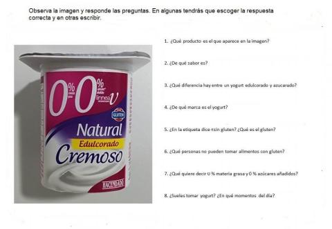 Comprensión escrita yogourt