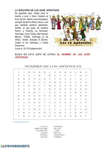 Nombre de los apóstoles