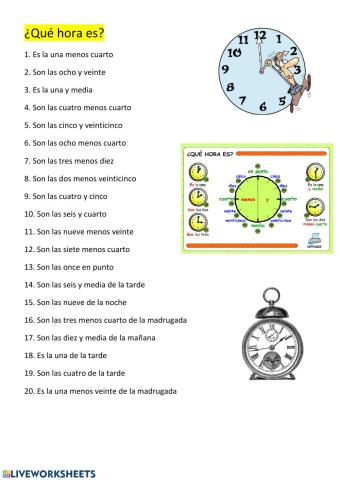 Qué hora es?