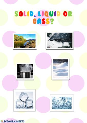 Solid, liquid or gass
