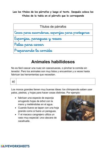 Animales habilidosos