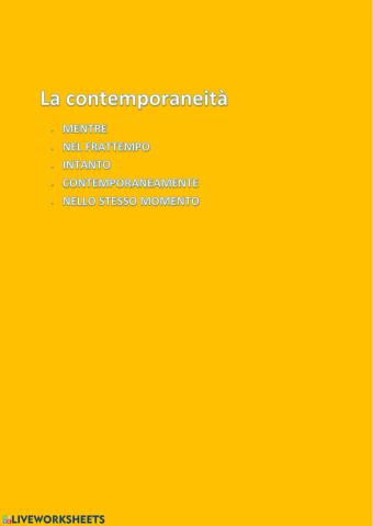 LA CONTEMPORANEITà