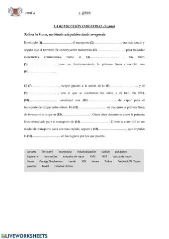 (4 ESO) La Revolución Industrial (3)