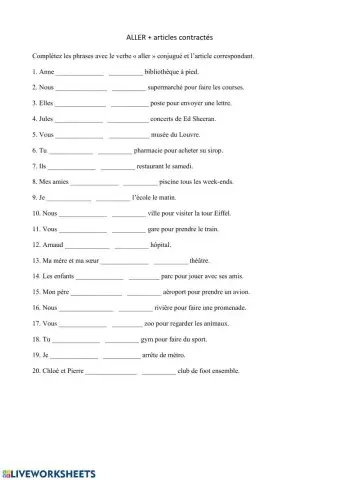 Aller+articles contractés