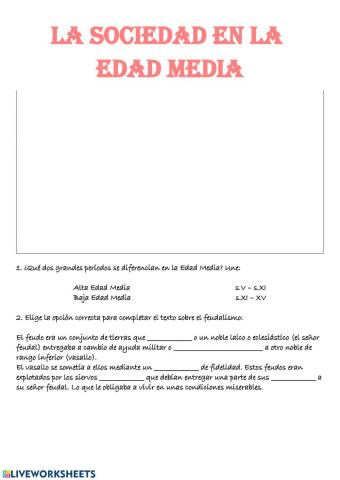 La sociedad en la Edad Media