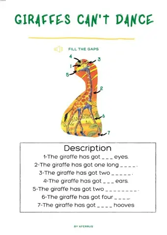 Giraffes can't dance